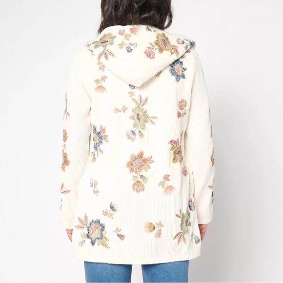 NWT (size L) Driftwood Jeans Corded Shelly Kimono with Embroidery Vintage Floral - Picture 2 of 9